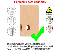 Smart door Lock, SCYAN X2 with Touchscreen Keypad Access, Auto Lock, for Home, office, Airbnb rental house, Refurbished
