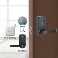 SCYAN X4 Smart Door Lock with Touchscreen Keypad Access, Auto Locking, manage lock with App for Home, Airbnb, Rental House, Aged Bronze