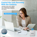 Scyan D1 Bluetooth Touchscreen Deadbolt, for Home, Airbnb rental house, Satin Nickel