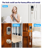 Scyan D1 Bluetooth Touchscreen Deadbolt, for Home, Airbnb rental house, Satin Nickel