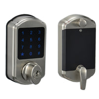 D2 Touchscreen Keypad Deadbolt with Key Fob Access, Satin Nickel