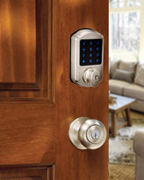 D2 Touchscreen Keypad Deadbolt with Key Fob Access, Satin Nickel