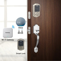 Scyan D1 Bluetooth Touchscreen Deadbolt, for Home, Airbnb rental house, Satin Nickel