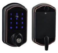 D2 Touchscreen Keypad Deadbolt with Key Fob Access, Aged Bronze
