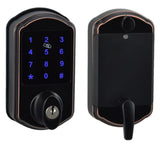 D2 Touchscreen Keypad Deadbolt with Key Fob Access, Aged Bronze
