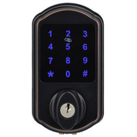 D2 Touchscreen Keypad Deadbolt with Key Fob Access, Aged Bronze
