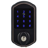 D2 Touchscreen Keypad Deadbolt with Key Fob Access, Aged Bronze