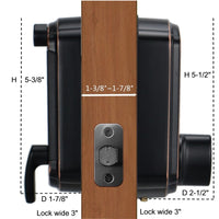 D2 Touchscreen Keypad Deadbolt with Key Fob Access, Aged Bronze