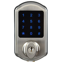 D2 Touchscreen Keypad Deadbolt with Key Fob Access, Satin Nickel