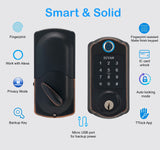 Scyan D7 Fingerprint Bluetooth Touchscreen Deadbolt, for Home, Airbnb rental house, Aged Bronze