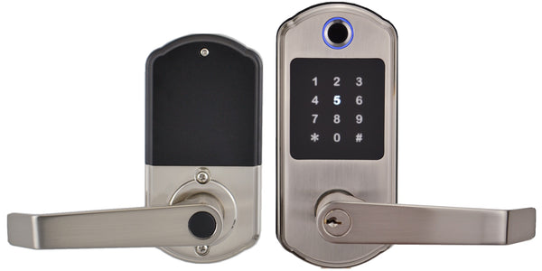 Smart door Lock Keyless Electronic Door Lock, Touchscreen with Key Fobs and  Remote (Silver) 