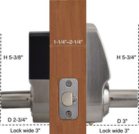 X3 Touchscreen Keyless Keypad Door Lock, Satin Nickel, Non Handed