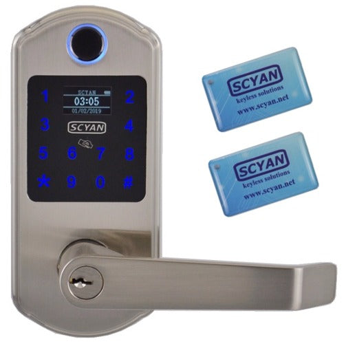 X5 Fingerprint Touchscreen Key Fob Door Lock with OLED Display – Scyan ...