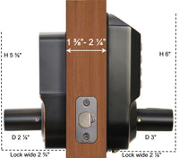 X7 Fingerprint Keypad Door Lock, Non-Handed, Aged Bronze, Non-Weatherproof Refurbished