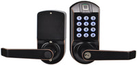 X7 Fingerprint Keypad Door Lock, Non-Handed, Aged Bronze, Non-Weatherproof Refurbished
