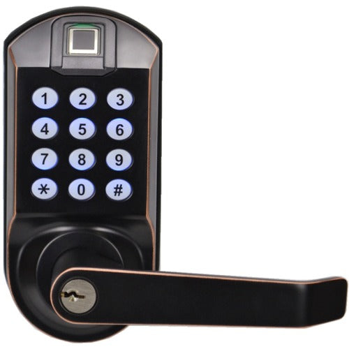 X7 Fingerprint Keypad Door Lock, Non-Handed, Aged Bronze, Non-Weatherproof