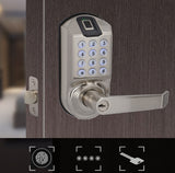 X7 Fingerprint Keypad Door Lock, Non-Handed, Satin Nickel, Non-Weatherproof