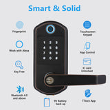 X10 Bluetooth Enabled Fingerprint Touchscreen Key Fob Door Lock Aged Bronze
